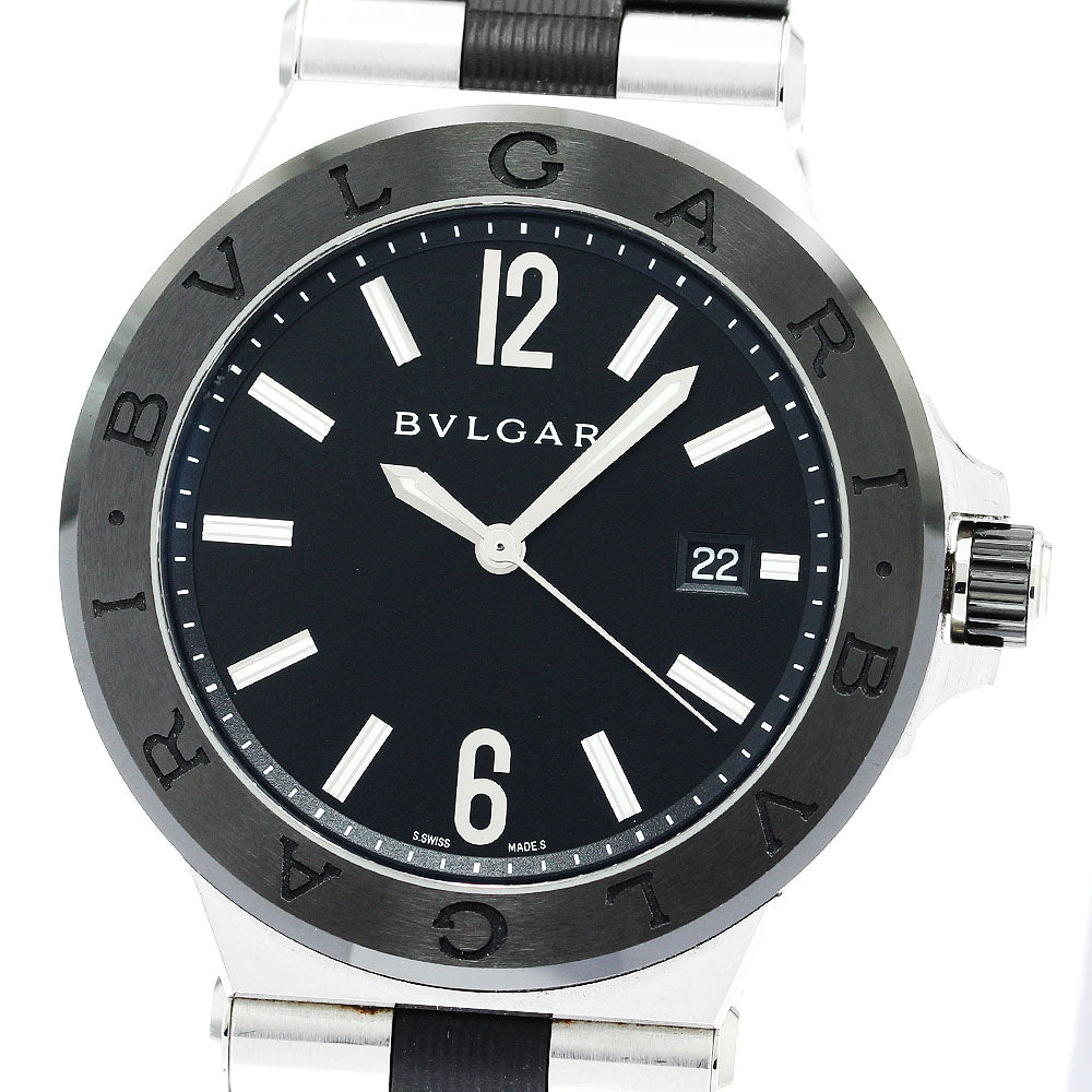 BVLGARI Diagono ceramic DG42SC Date black Dial Automatic Men's Watch_879052
