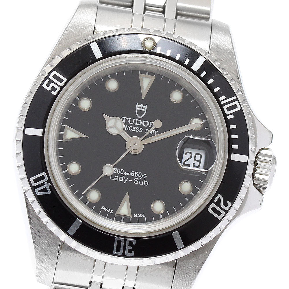 TUDOR Princess Date Lady Sub 96090 Date black Dial Automatic Ladies Watch_879065