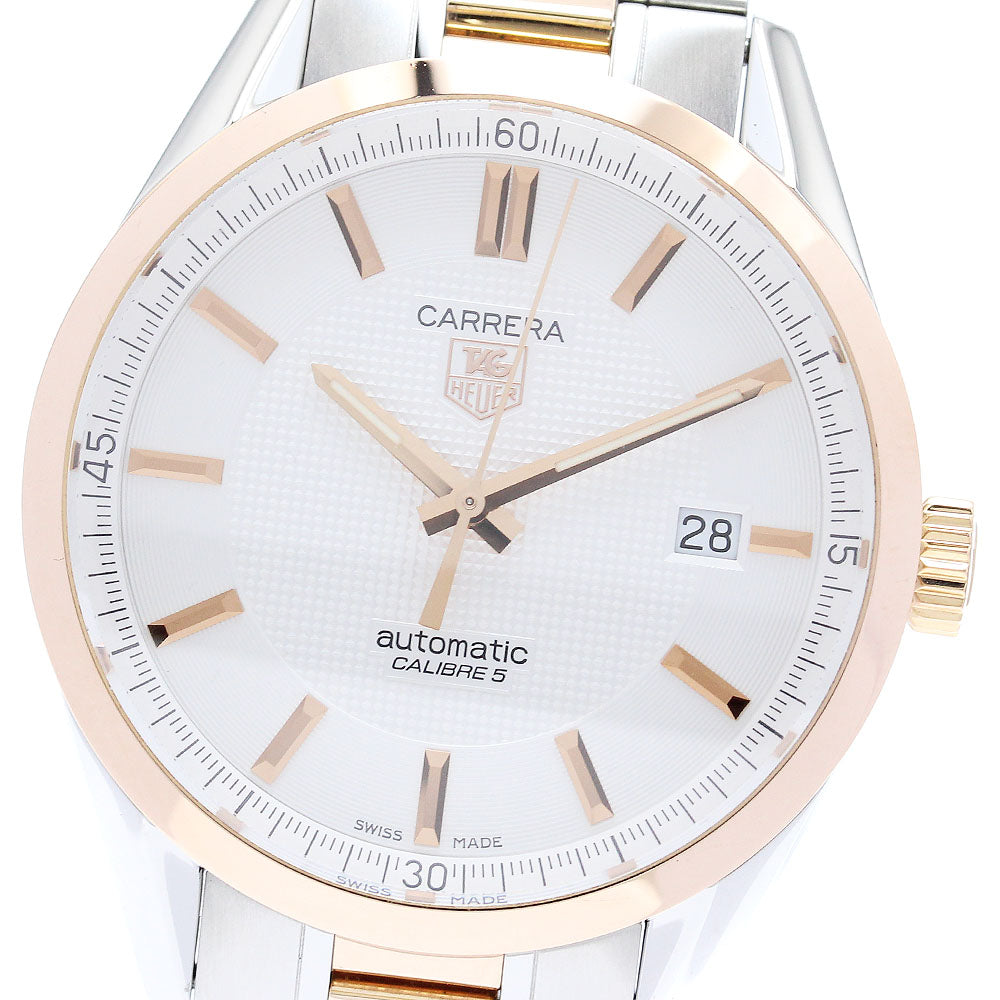 TAG HEUER Carrera Caliber 5 WV215E Date Silver Dial Automatic Men's Watch_879083
