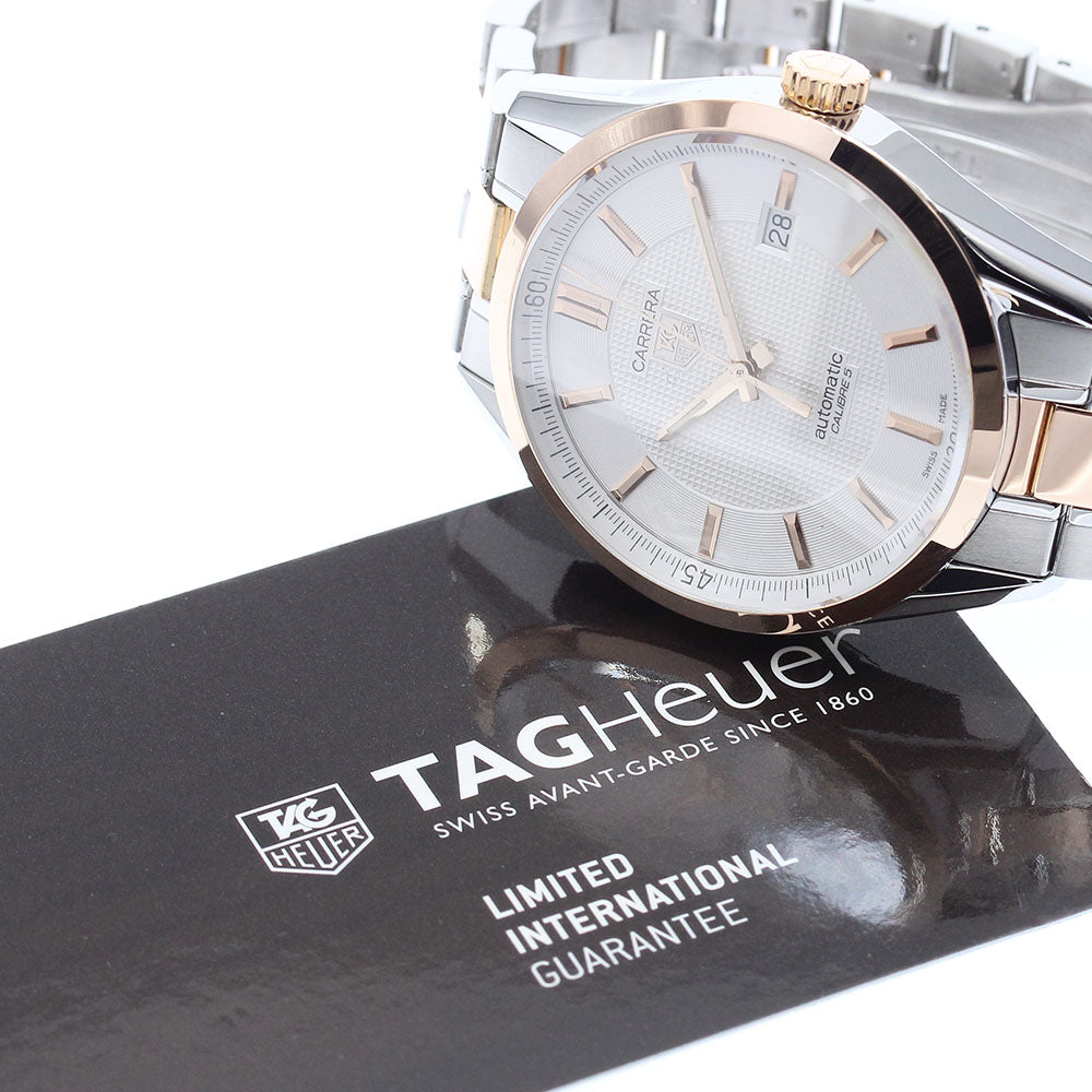 TAG HEUER Carrera Caliber 5 WV215E Date Silver Dial Automatic Men's Watch_879083