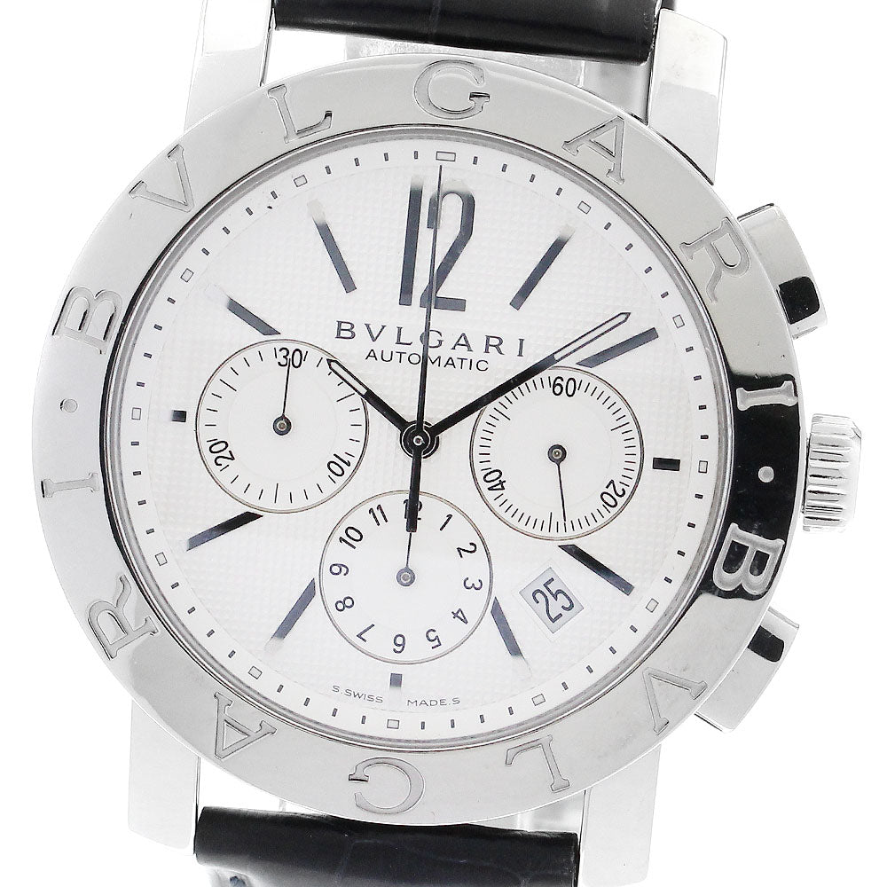 BVLGARI BVLGARIBVLGARI BB42SLCH Date Chronograph Silver Dial Automatic Men's Watch_879084