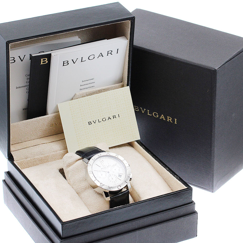 BVLGARI BVLGARIBVLGARI BB42SLCH Date Chronograph Silver Dial Automatic Men's Watch_879084