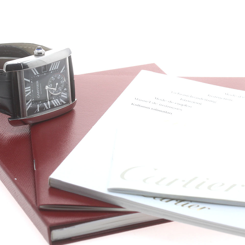 CARTIER Tank MC LM W5330004 Date Small Second black Dial Automatic Men's Watch_879090