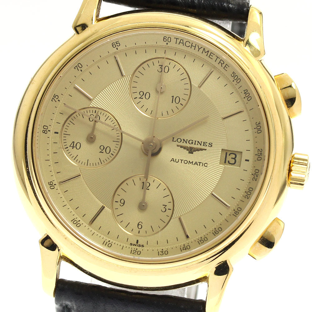 LONGINES Les Grand Classics L4.686.2 Chronograph Date gold Dial Automatic Men's Watch_879117