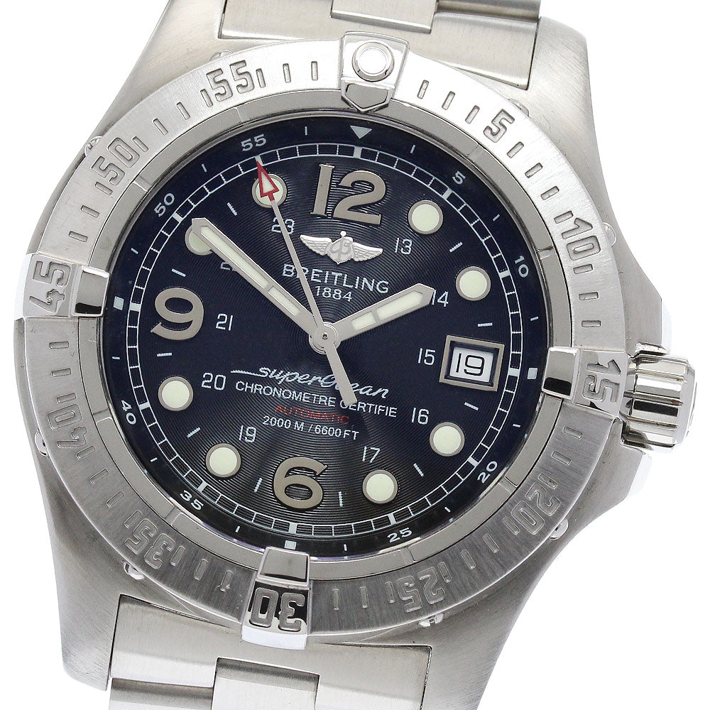 BREITLING Super Ocean A17390 Date Black Dial Automatic Men's Watch_879141