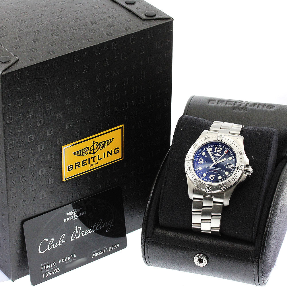 BREITLING Super Ocean A17390 Date Black Dial Automatic Men's Watch_879141
