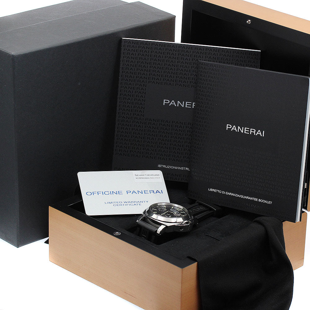 PANERAI Luminor PAM00090 Date power reserve black Dial Automatic Men's Watch_879144