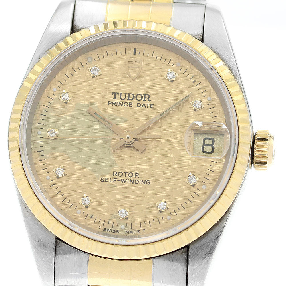TUDOR Prince Oyster Date 72033 10P diamond cal.2824-2 Automatic Boy's_879175