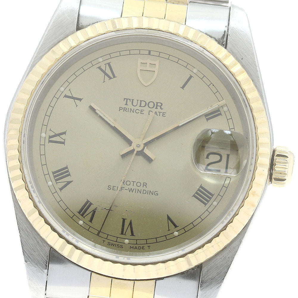 TUDOR Prince Date 74033 Cal.2824-2 YG bezel gold Dial Automatic Men's Watch_879177