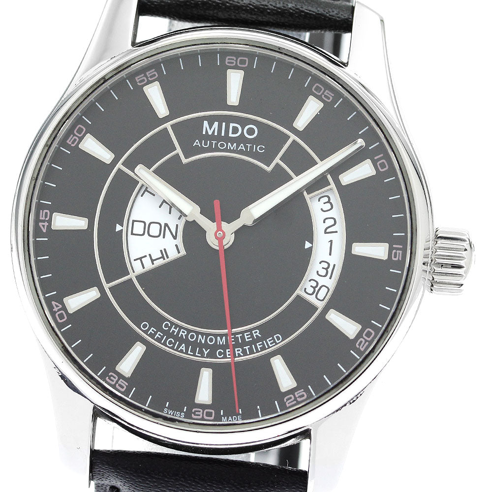 MIDO M001431 Chronometer Day Date black Dial Automatic Men's Watch_879183