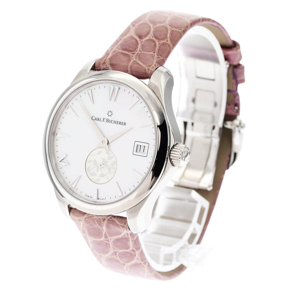 CARL F.BUCHERER Manero 10922.08 Date Small Second White shell Dial Automatic Ladies Watch_879205