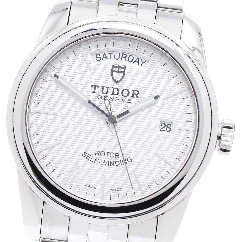 TUDOR Glamour 56000 Date day Silver Dial Automatic Men's Watch_879209