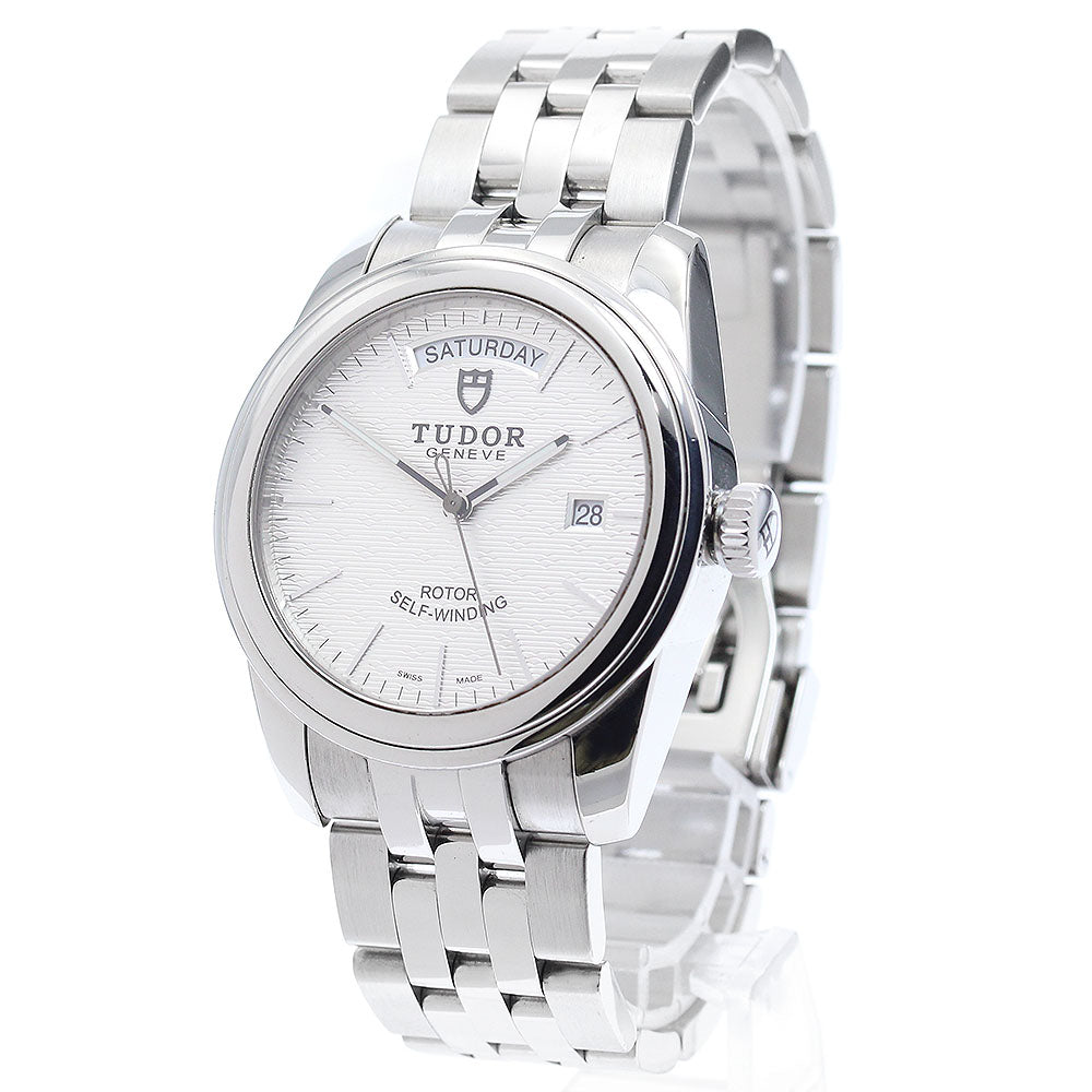 TUDOR Glamour 56000 Date day Silver Dial Automatic Men's Watch_879209