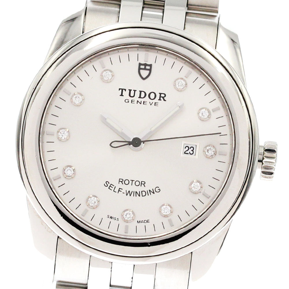 TUDOR Glamour 53000 11P Diamond Date Silver Dial Automatic Boy's Watch_879214
