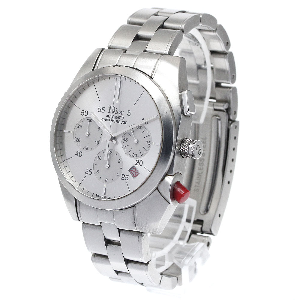 Dior Cyfuru Rouge CD084611 Date Chronograph Silver Dial Automatic Men's_879219