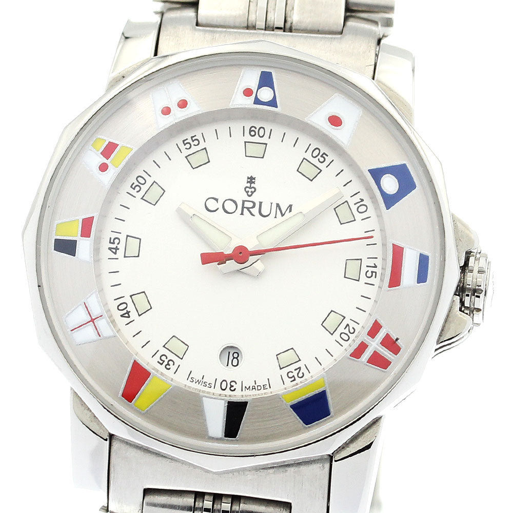 CORUM Admirals cup 039.430.20 Date white Dial Quartz Ladies Watch_879221