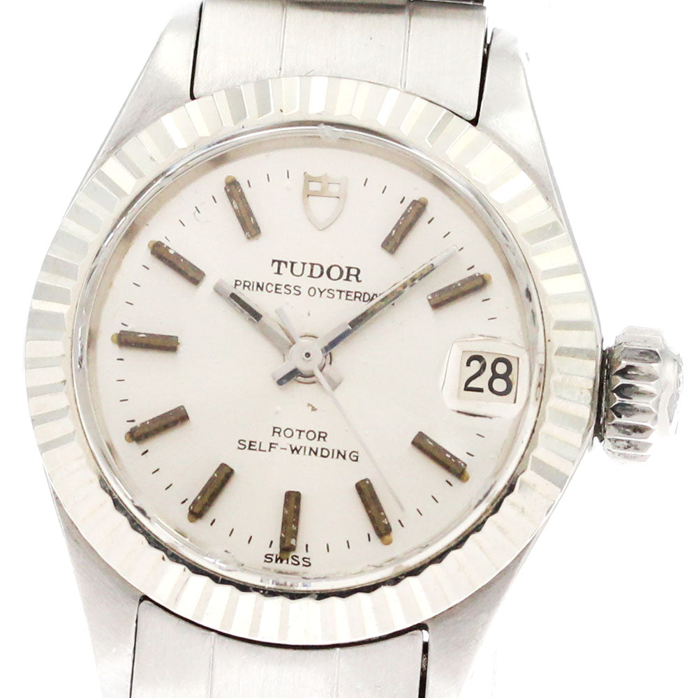 TUDOR Princess Oyster Date 7592/4 WG bezel Cal.2671 Silver Dial AT Ladies_879223