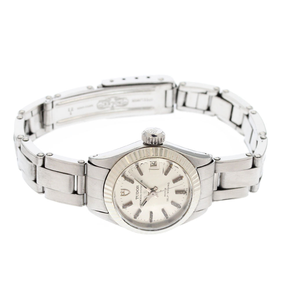 TUDOR Princess Oyster Date 7592/4 WG bezel Cal.2671 Silver Dial AT Ladies_879223