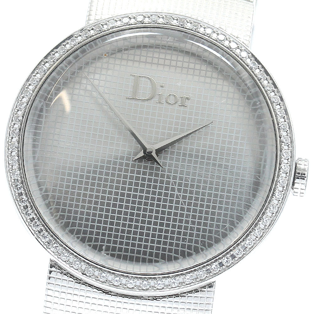 Dior La di de dior CD042111 Diamond Bezel Silver Dial Quartz Ladies Watch_879247