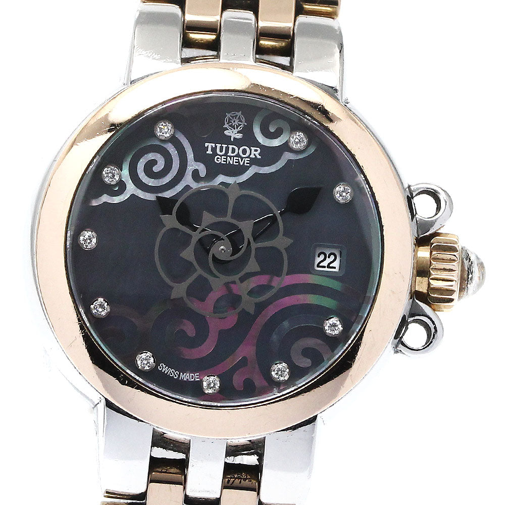 TUDOR Claire de Rose 35401 10P PG bezel Black shell Dial Automatic Ladies_879251
