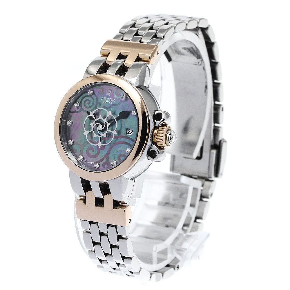 TUDOR Claire de Rose 35401 10P PG bezel Black shell Dial Automatic Ladies_879251