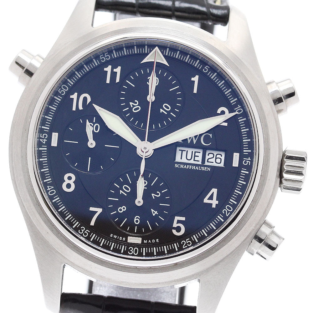 IWC SCHAFFHAUSEN Spitfire Doppel IW371333 Chronograph black Dial Automatic Men's Watch_879256