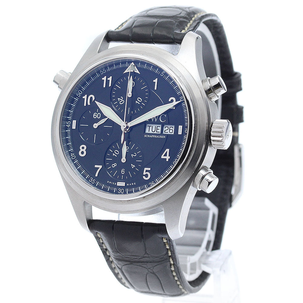 IWC SCHAFFHAUSEN Spitfire Doppel IW371333 Chronograph black Dial Automatic Men's Watch_879256