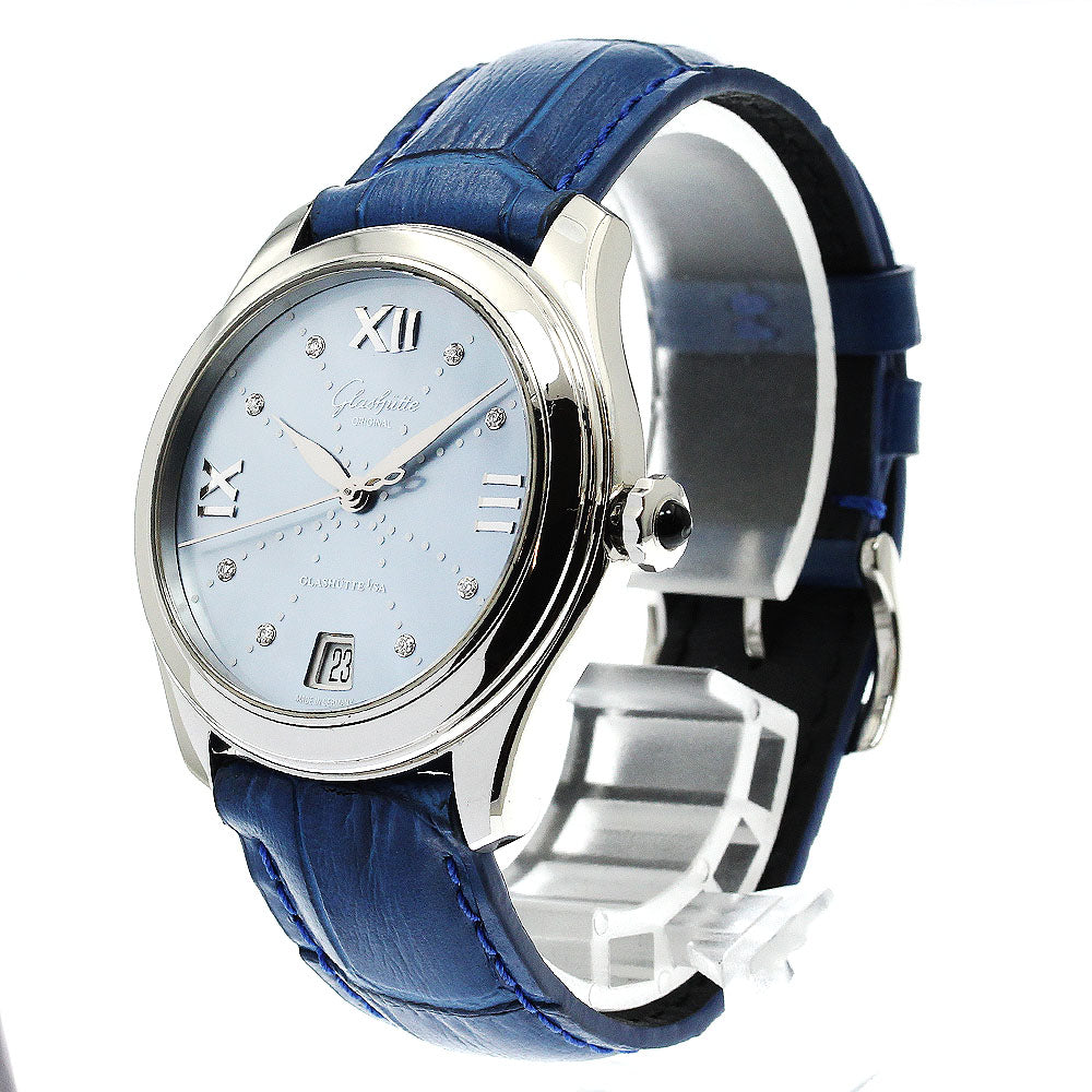 GLASHUTTE ORIGINAL Lady Serenade 1-39-22-11-02-04 Date 8P diamond Blue shell Dial Automatic Ladies Watch_879257