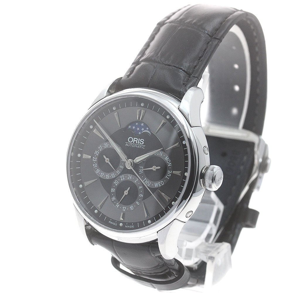 ORIS Artelier Complication 7592 Moon Phase Day Date Gray / black Dial Automatic Men's Watch_879261