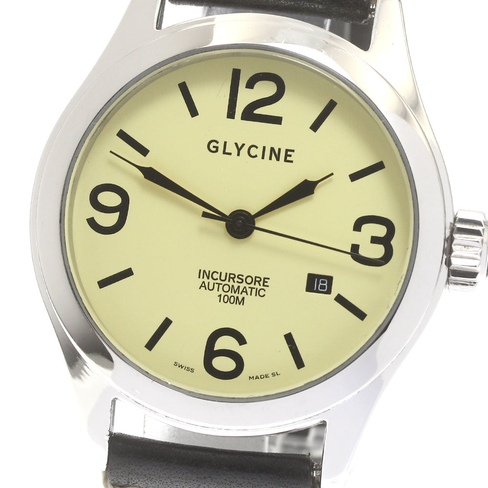 GLYCINE Incursore 3821 Date yellow Dial Automatic Men's Watch_879267