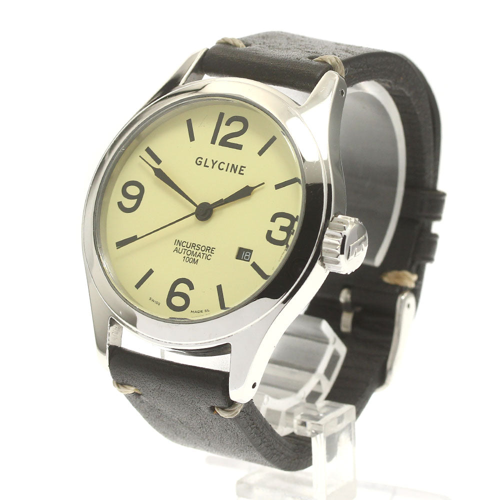 GLYCINE Incursore 3821 Date yellow Dial Automatic Men's Watch_879267