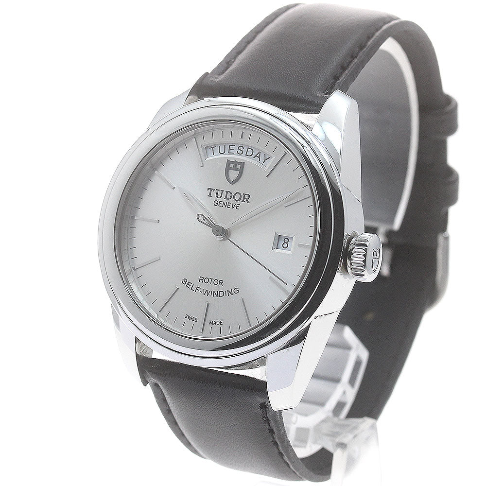 TUDOR Glamour 56000 Date day Silver Dial Automatic Men's Watch_879294
