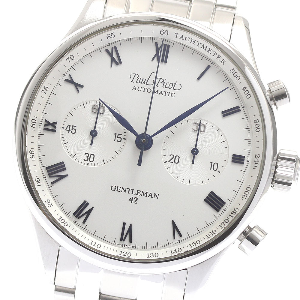 PaulPicot Gentleman 42 4109 Chronograph black Dial Automatic Men's Watch_879301