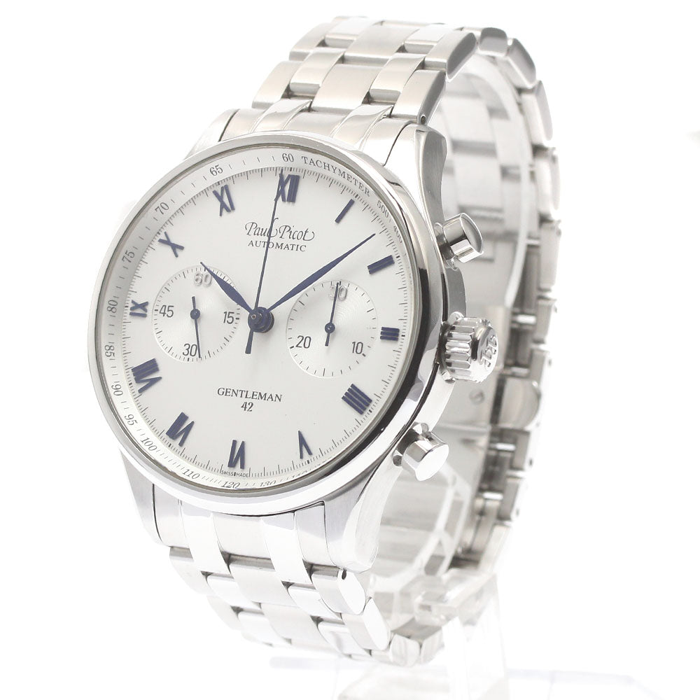 PaulPicot Gentleman 42 4109 Chronograph black Dial Automatic Men's Watch_879301