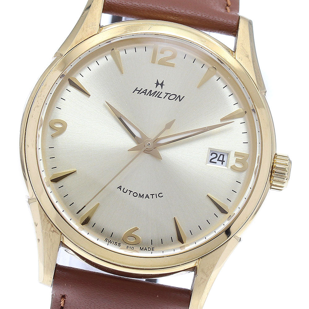 HAMILTON Jazzmaster Synomatic H384350 Date gold Dial Automatic Men's_879312