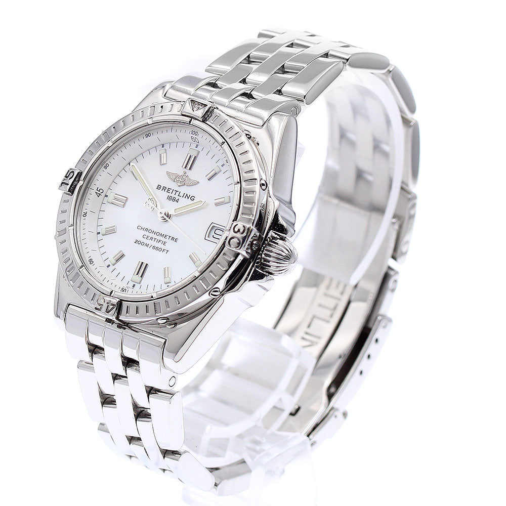BREITLING Callisto A77346 Date White shell Dial Quartz Ladies Watch_879319