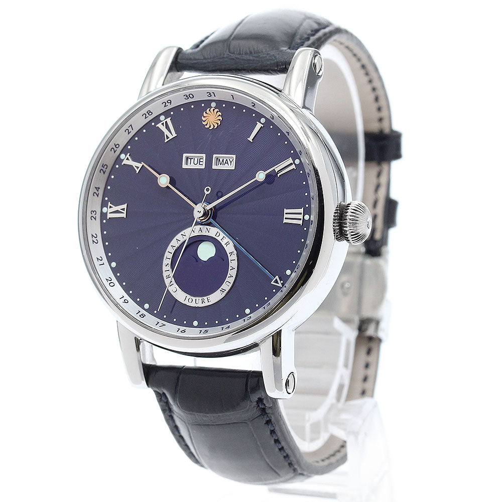CHRISTIAAN VAN DER KLAAUW Triple calendar Navy Dial Automatic Men's Watch_879321