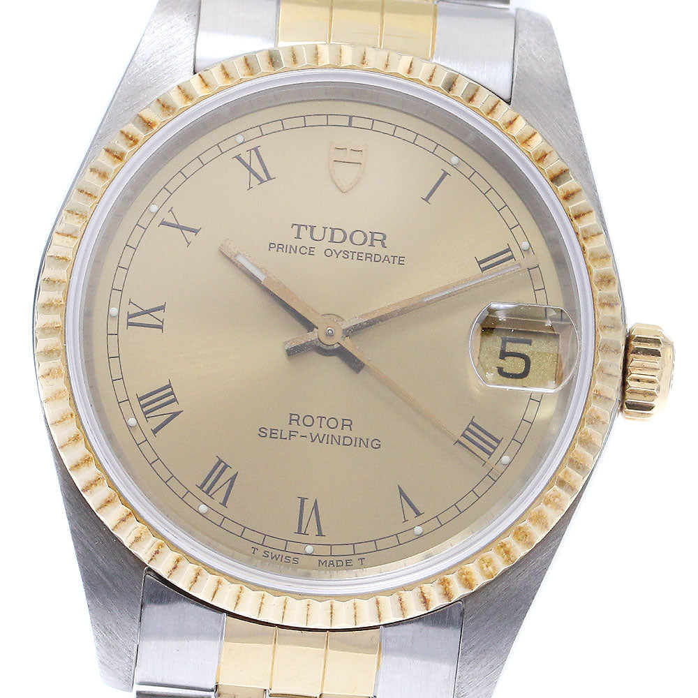 TUDOR Prince Oyster Date 72033 Cal.2824-2 YG bezel Automatic Boy's Watch_879332