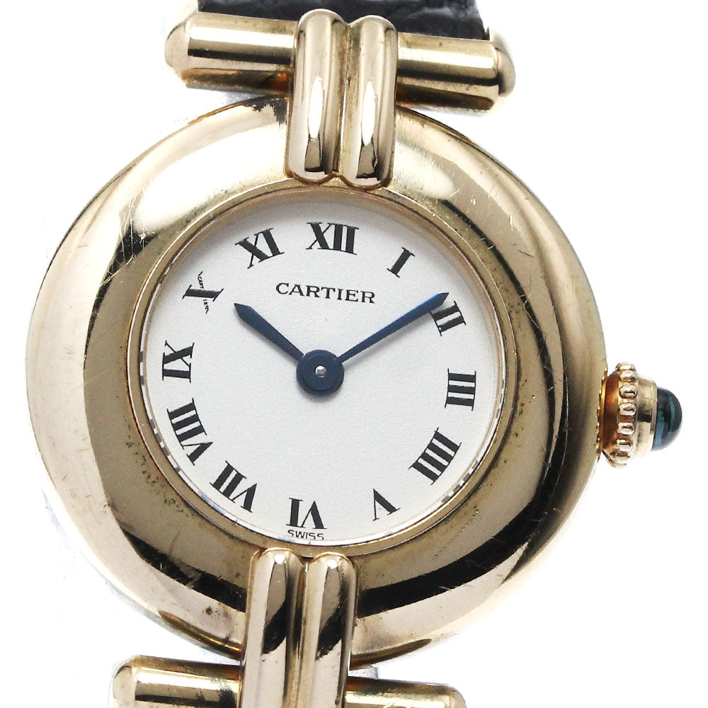 CARTIER Mastocolisee SM W1506156 18K Yellow Gold beige Dial Quartz Ladies Watch_879343