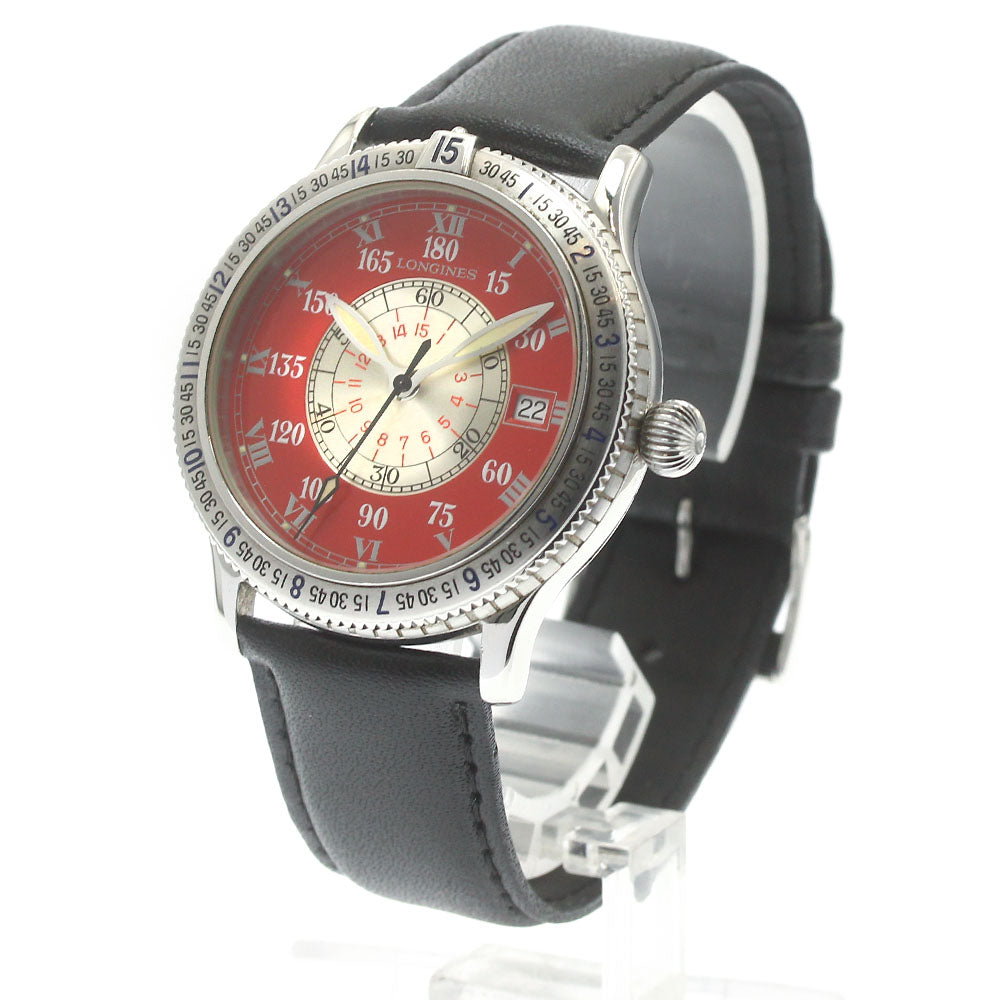 LONGINES Lindbergh Hour Angle L2.617.4 Date Red Dial Automatic Men's_879596