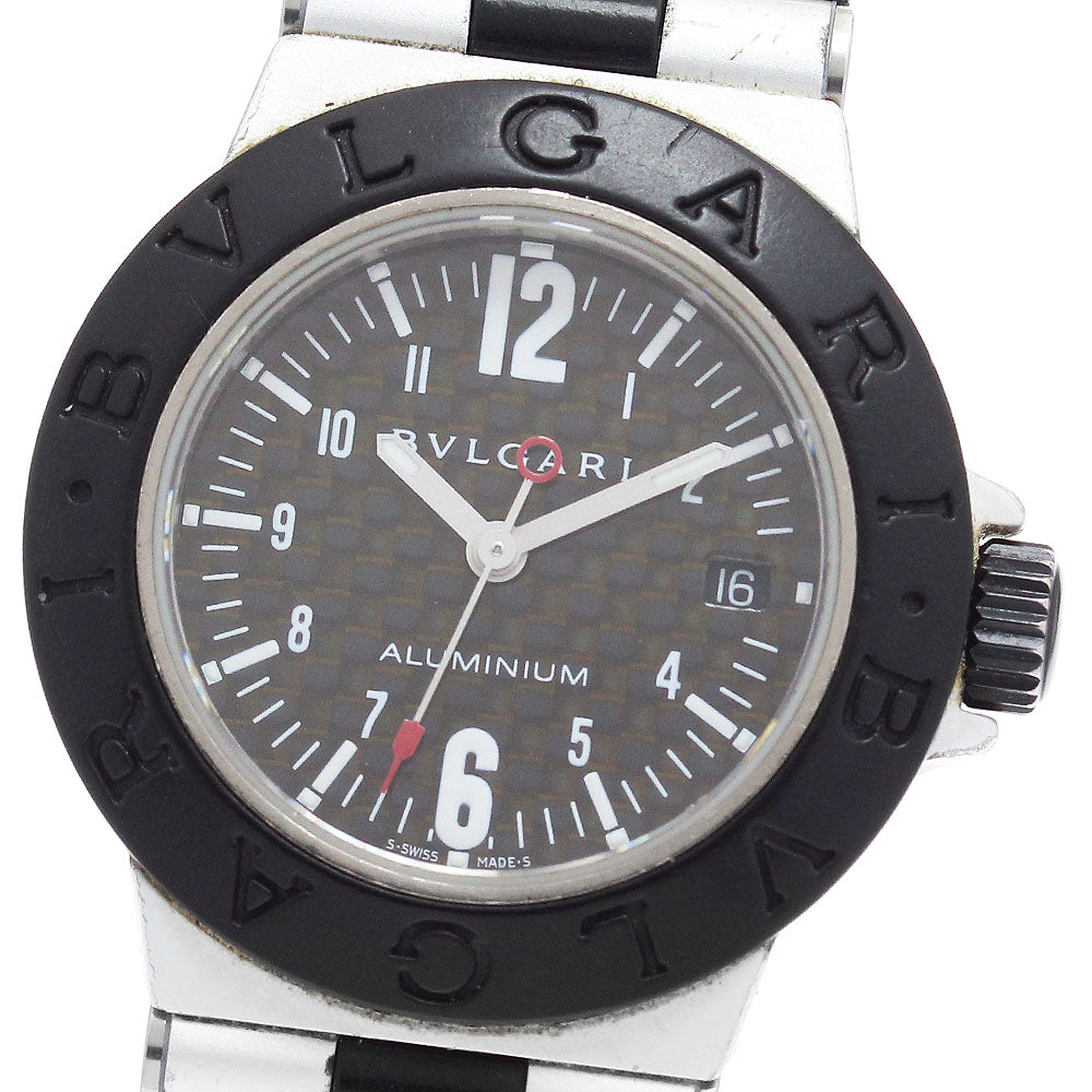 BVLGARI aluminum AL29TA Date black Dial Quartz Ladies Watch_879605