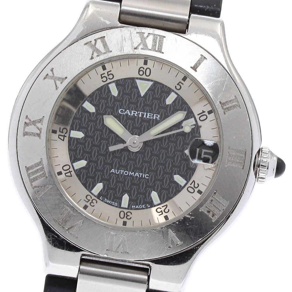 CARTIER Must 21 Vantean Oatskaf W10147U2 Date black Dial Automatic Boy's_879622