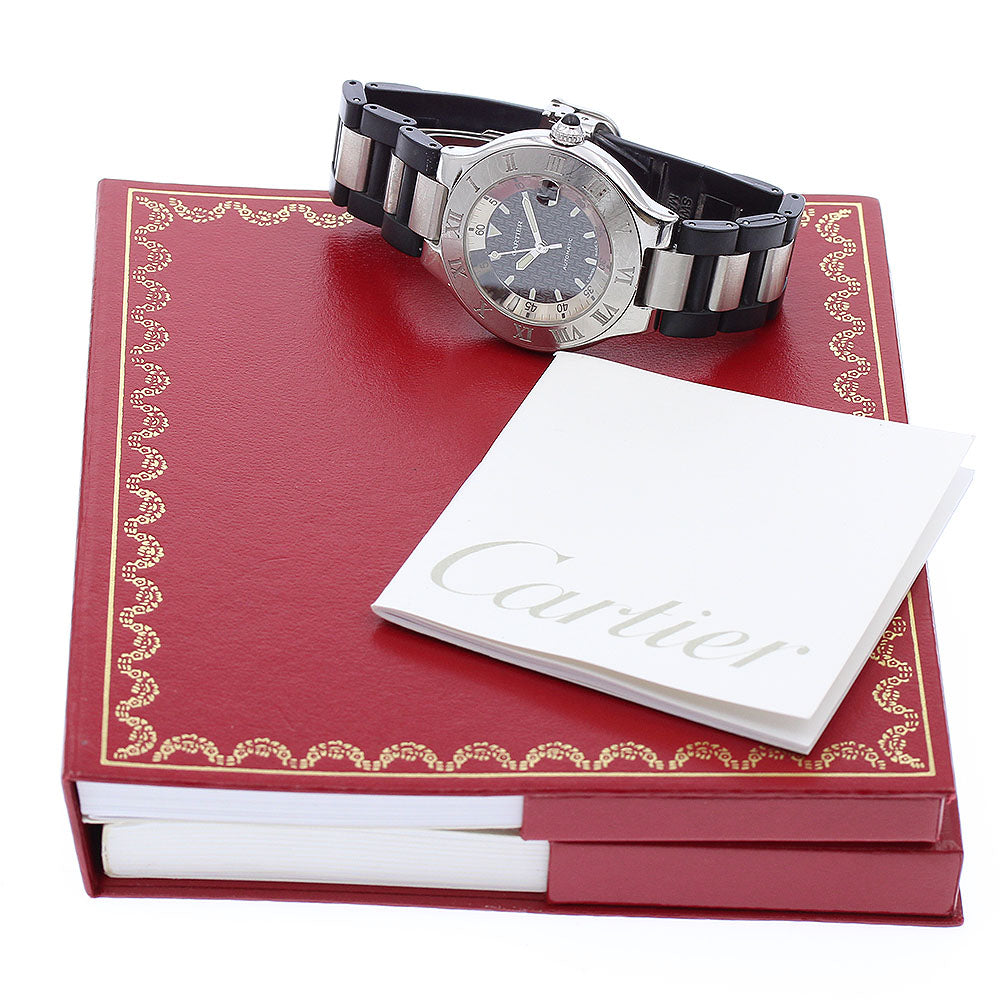 CARTIER Must 21 Vantean Oatskaf W10147U2 Date black Dial Automatic Boy's_879622