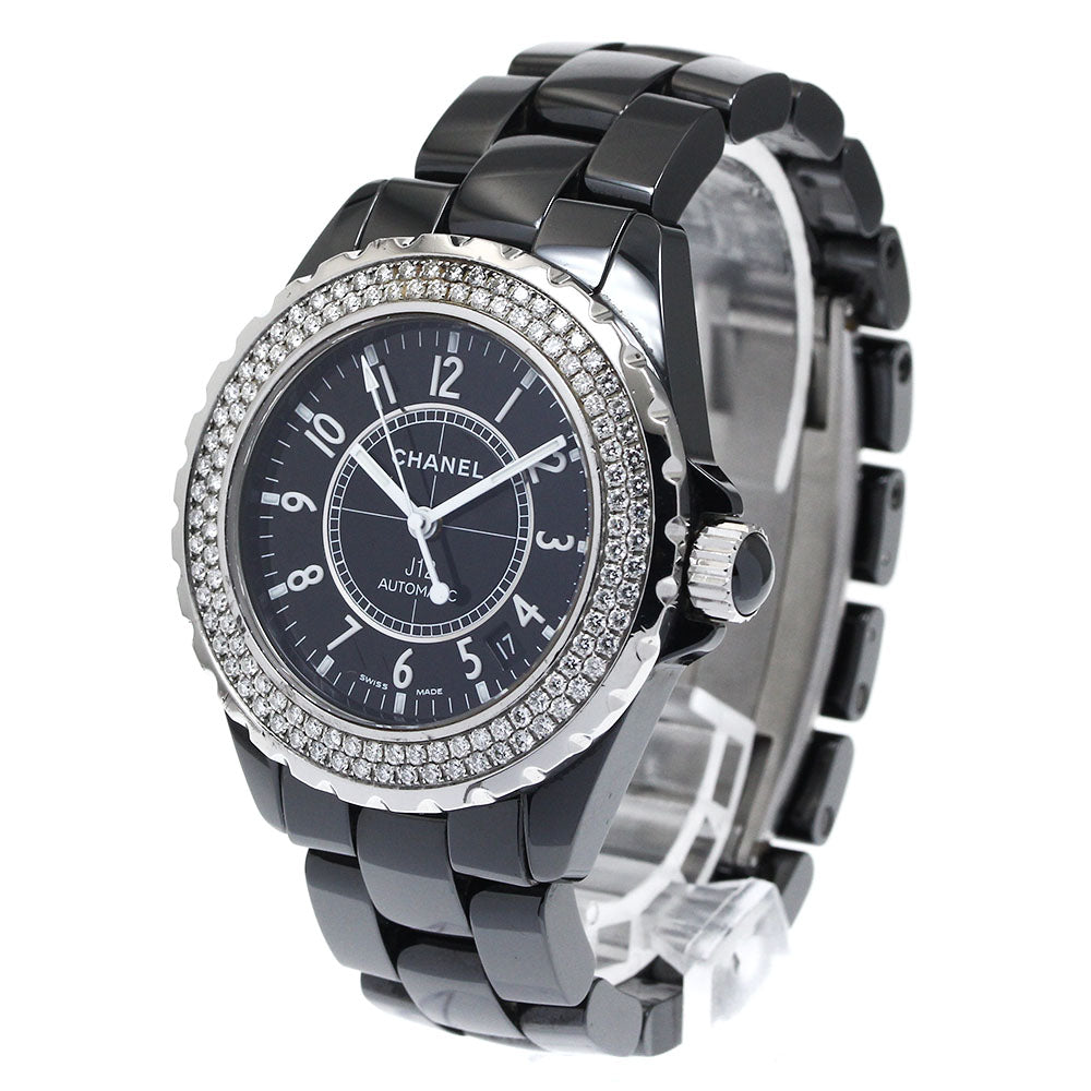 CHANEL J12 Diamond Bezel Black Ceramic black Dial Automatic Men's Watch_879672