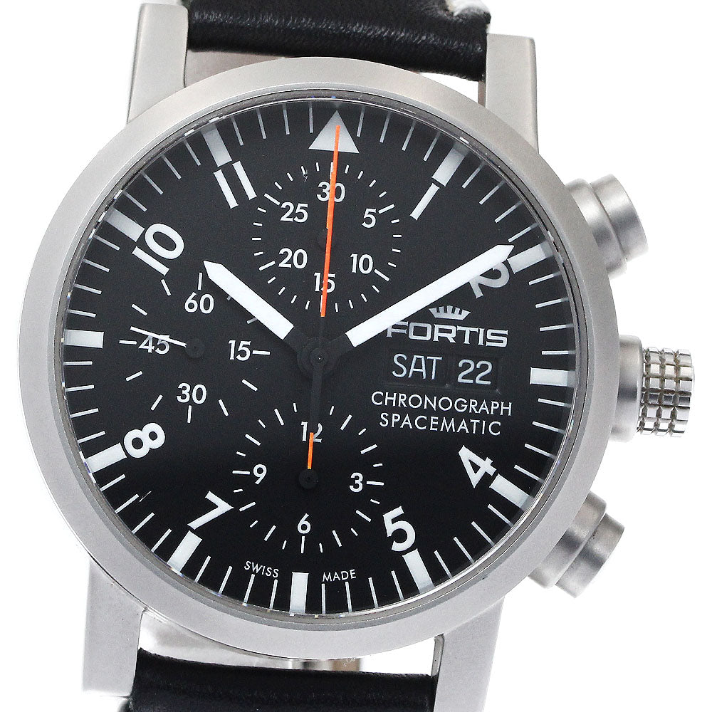 FORTIS Spacematic 625.22.141 Day date black Dial Automatic Men's Watch_879685