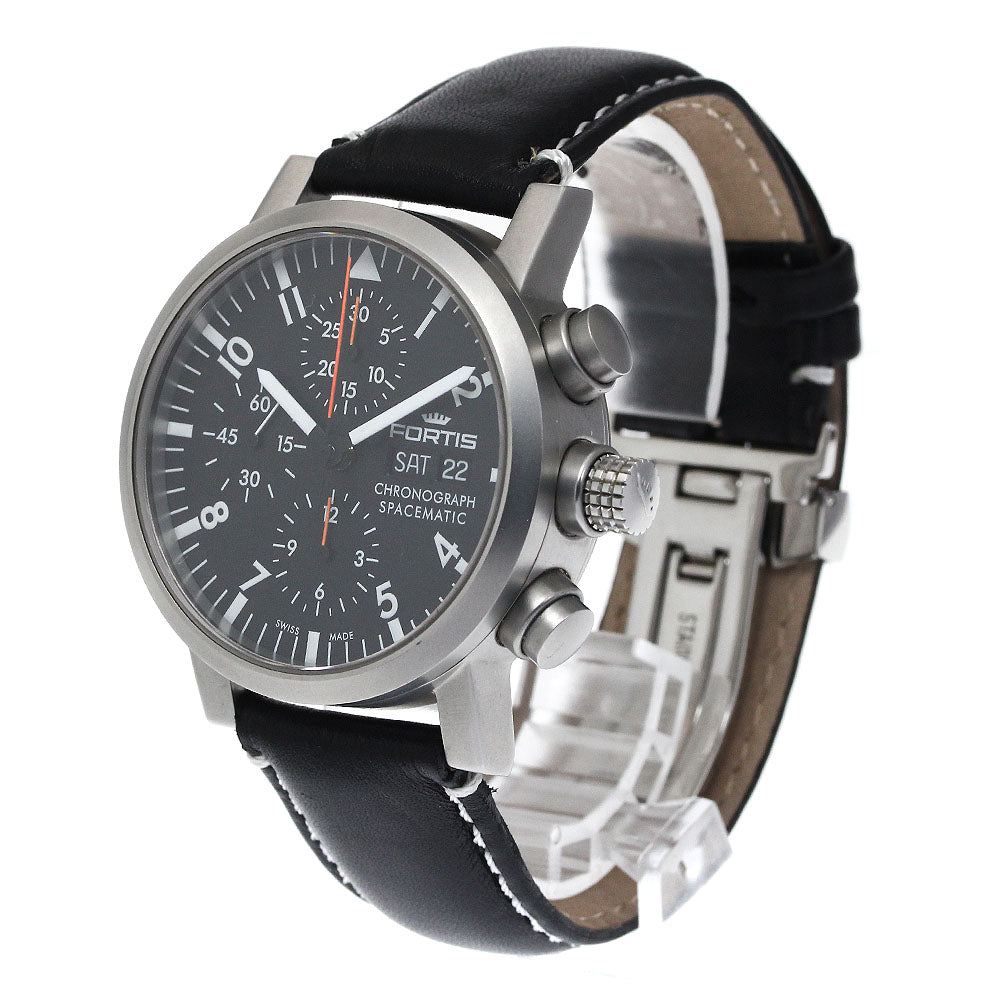 FORTIS Spacematic 625.22.141 Day date black Dial Automatic Men's Watch_879685