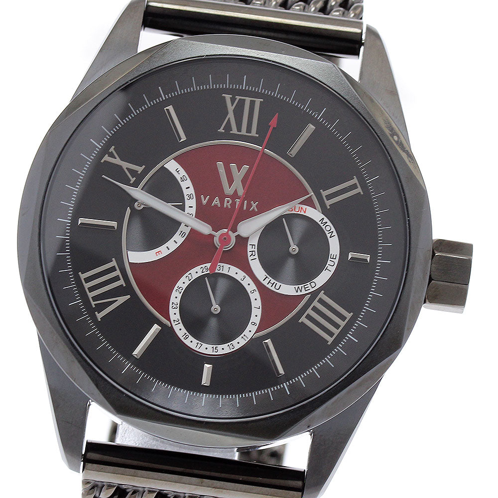 VARTIX ALIVE PR02B Day-Date Power Reserve Black / red Dial Automatic Men's Watch_879695