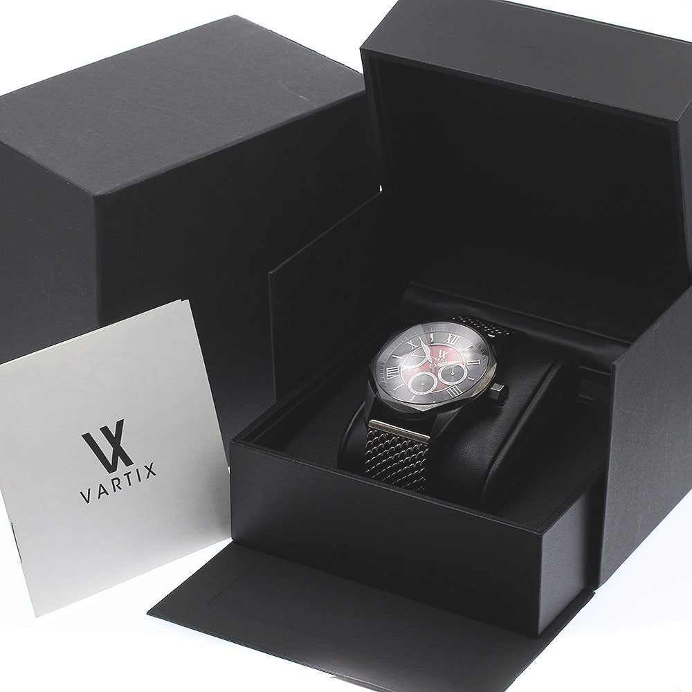 VARTIX ALIVE PR02B Day-Date Power Reserve Black / red Dial Automatic Men's Watch_879695