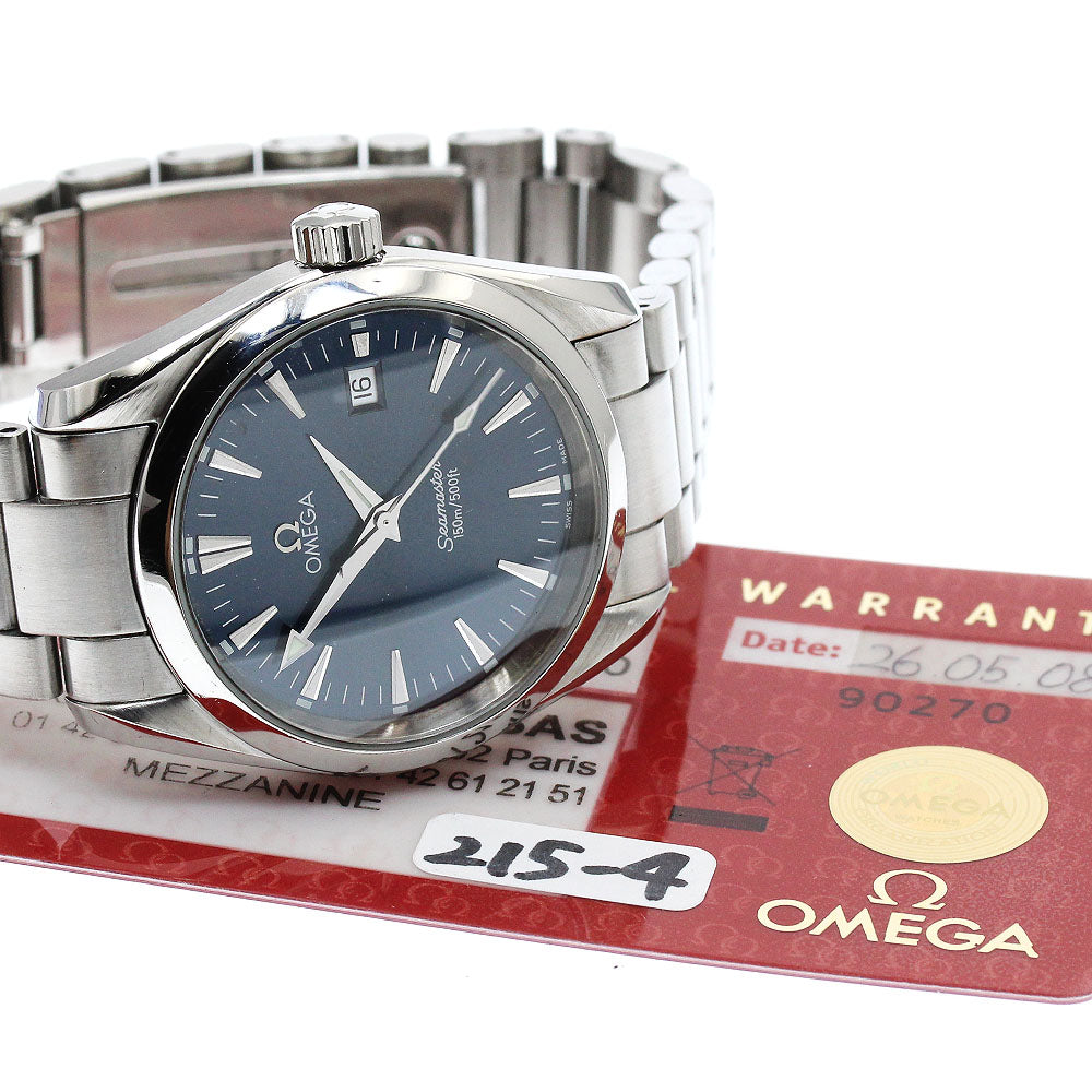 OMEGA Seamaster Aqua Terra 2518.80 Date blue Dial Quartz Boy's Watch_879744