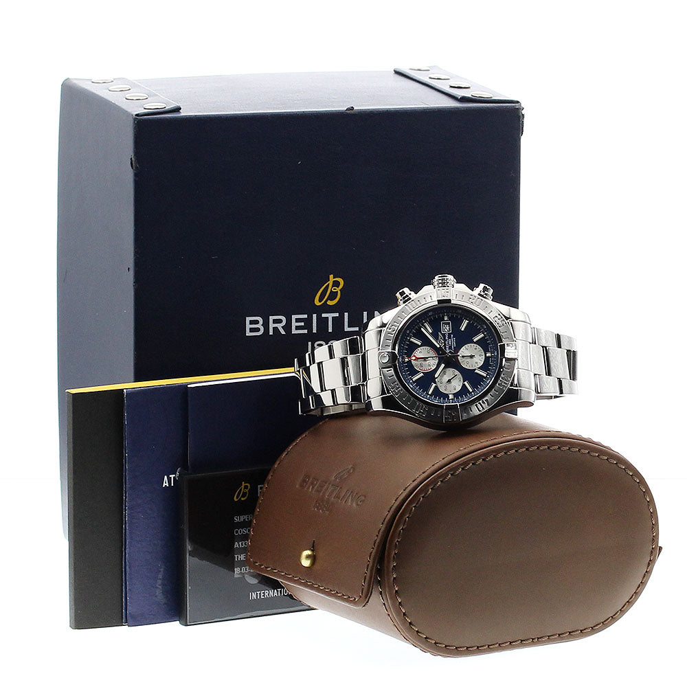 BREITLING Super Avenger II A13371 Chronograph black Dial Automatic Men's_879773